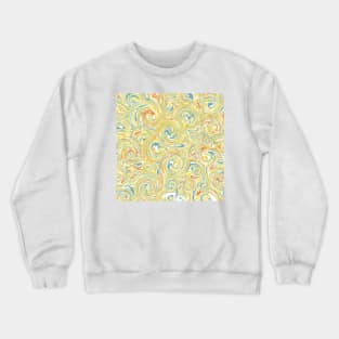 Abstract Liquid Circle-Yellow Crewneck Sweatshirt